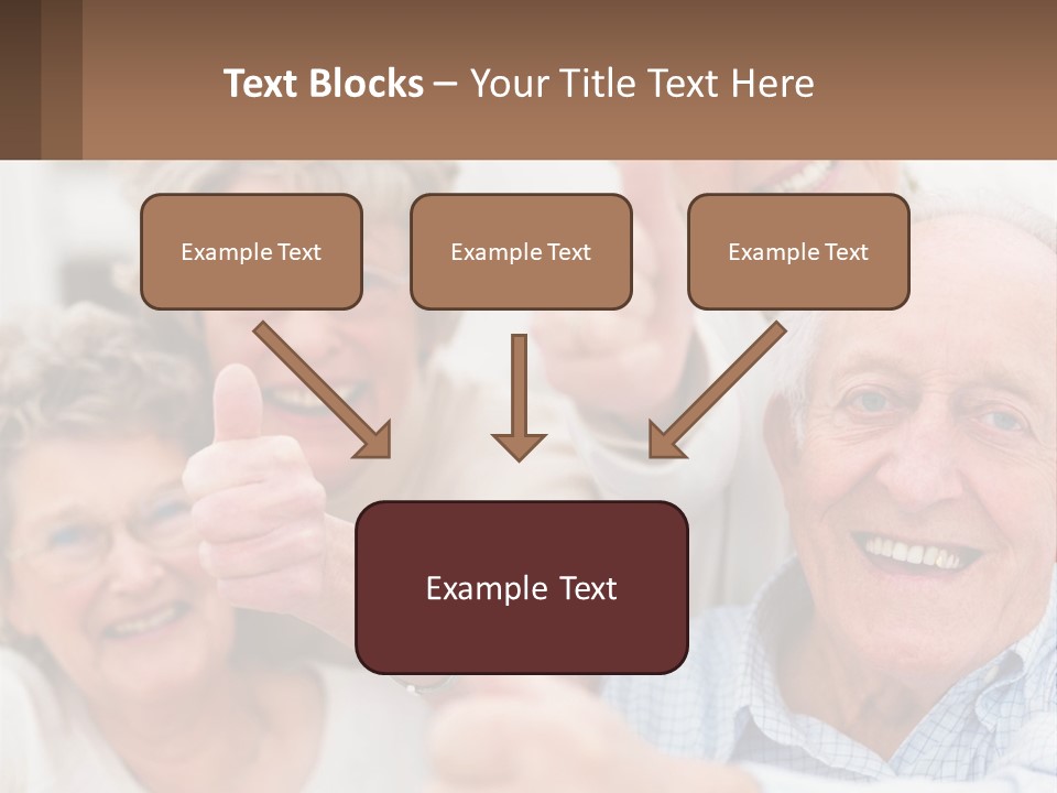 A Group Of Elderly People Giving Thumbs Up PowerPoint Template