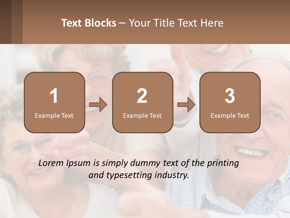 A Group Of Elderly People Giving Thumbs Up PowerPoint Template