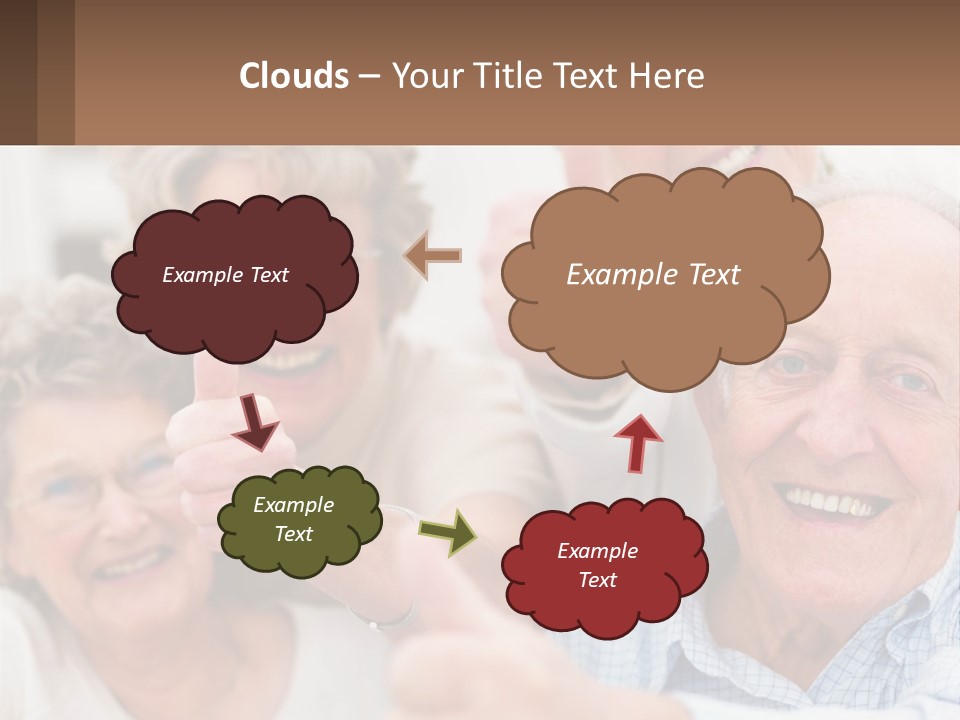 A Group Of Elderly People Giving Thumbs Up PowerPoint Template