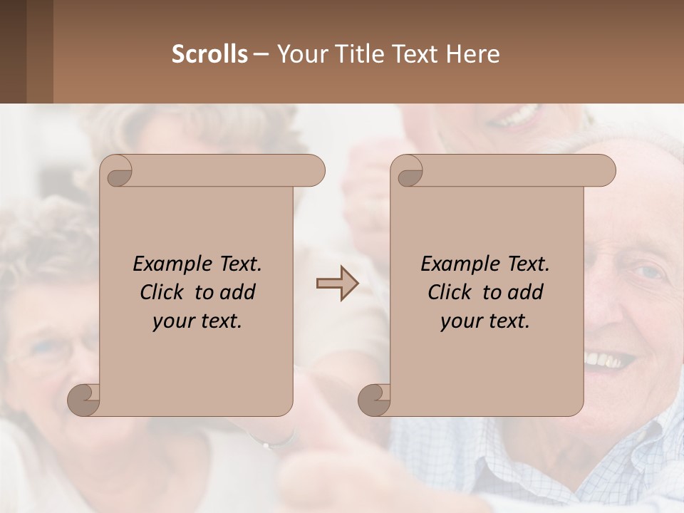 A Group Of Elderly People Giving Thumbs Up PowerPoint Template
