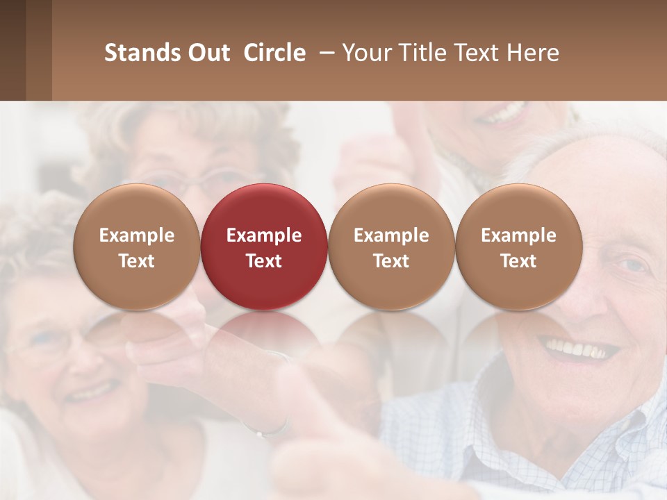 A Group Of Elderly People Giving Thumbs Up PowerPoint Template