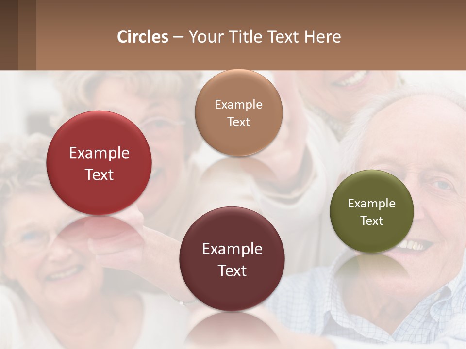 A Group Of Elderly People Giving Thumbs Up PowerPoint Template