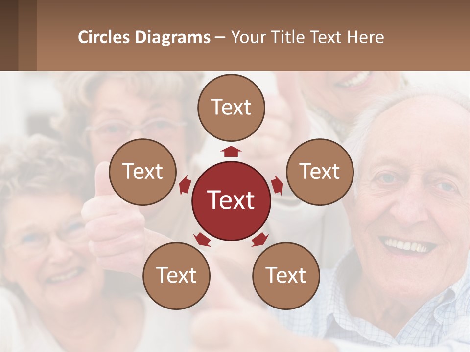 A Group Of Elderly People Giving Thumbs Up PowerPoint Template