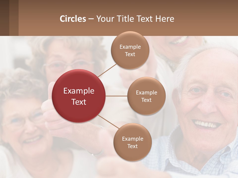 A Group Of Elderly People Giving Thumbs Up PowerPoint Template