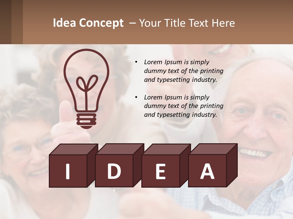 A Group Of Elderly People Giving Thumbs Up PowerPoint Template