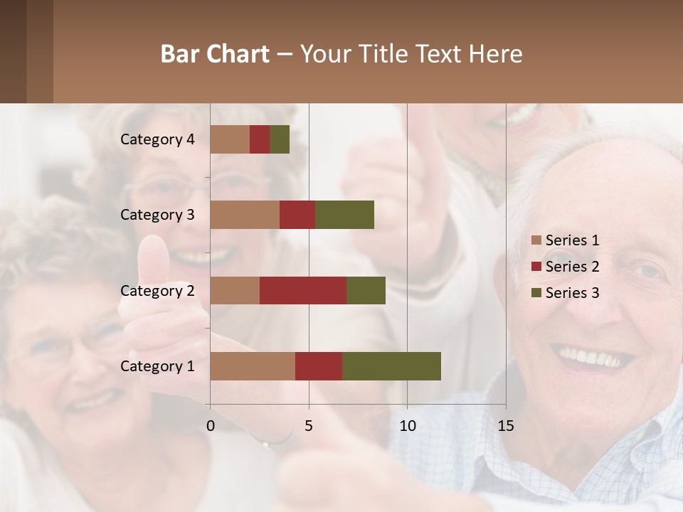 A Group Of Elderly People Giving Thumbs Up PowerPoint Template