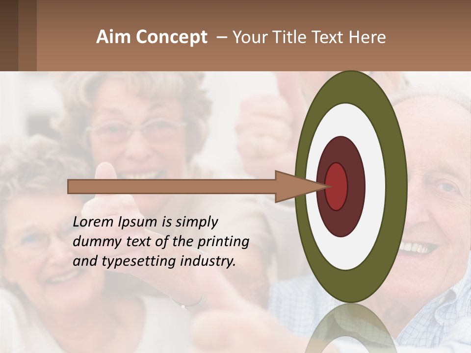 A Group Of Elderly People Giving Thumbs Up PowerPoint Template