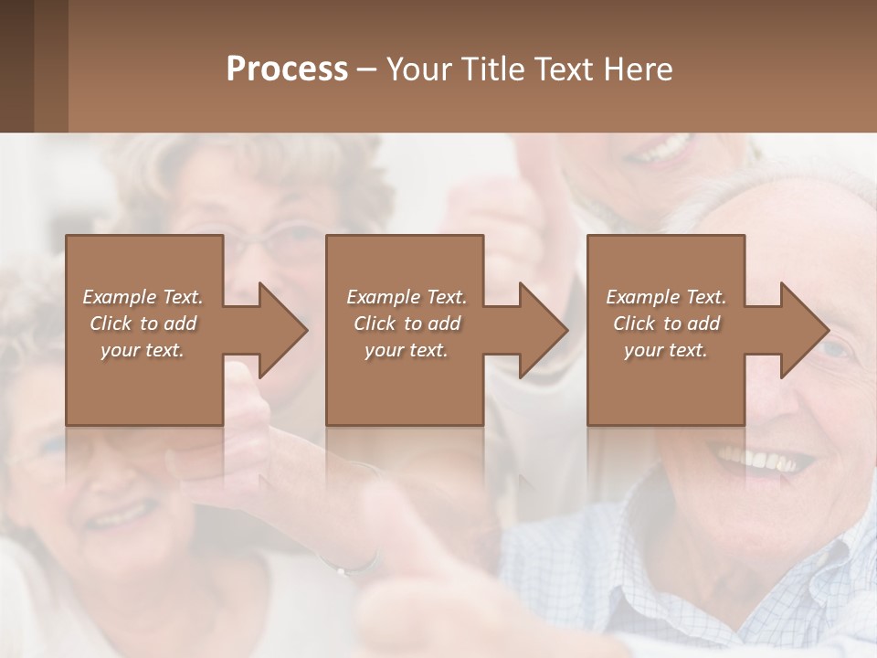 A Group Of Elderly People Giving Thumbs Up PowerPoint Template