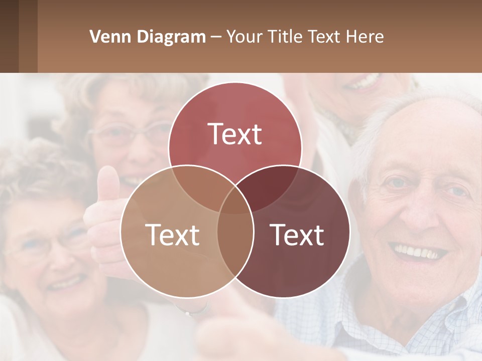 A Group Of Elderly People Giving Thumbs Up PowerPoint Template
