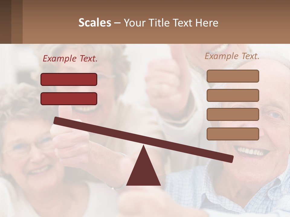 A Group Of Elderly People Giving Thumbs Up PowerPoint Template