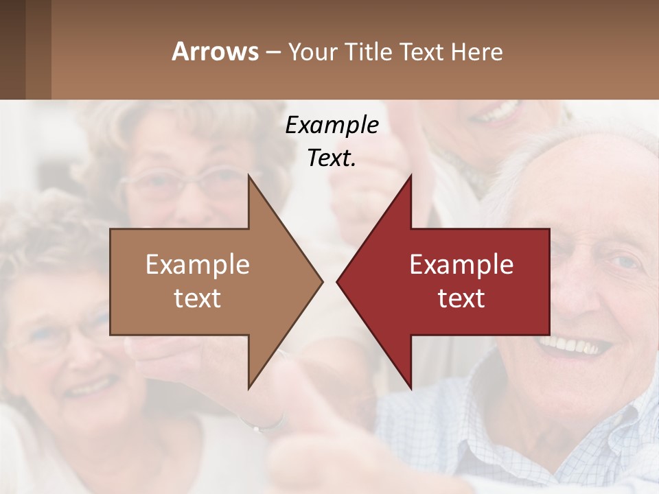 A Group Of Elderly People Giving Thumbs Up PowerPoint Template