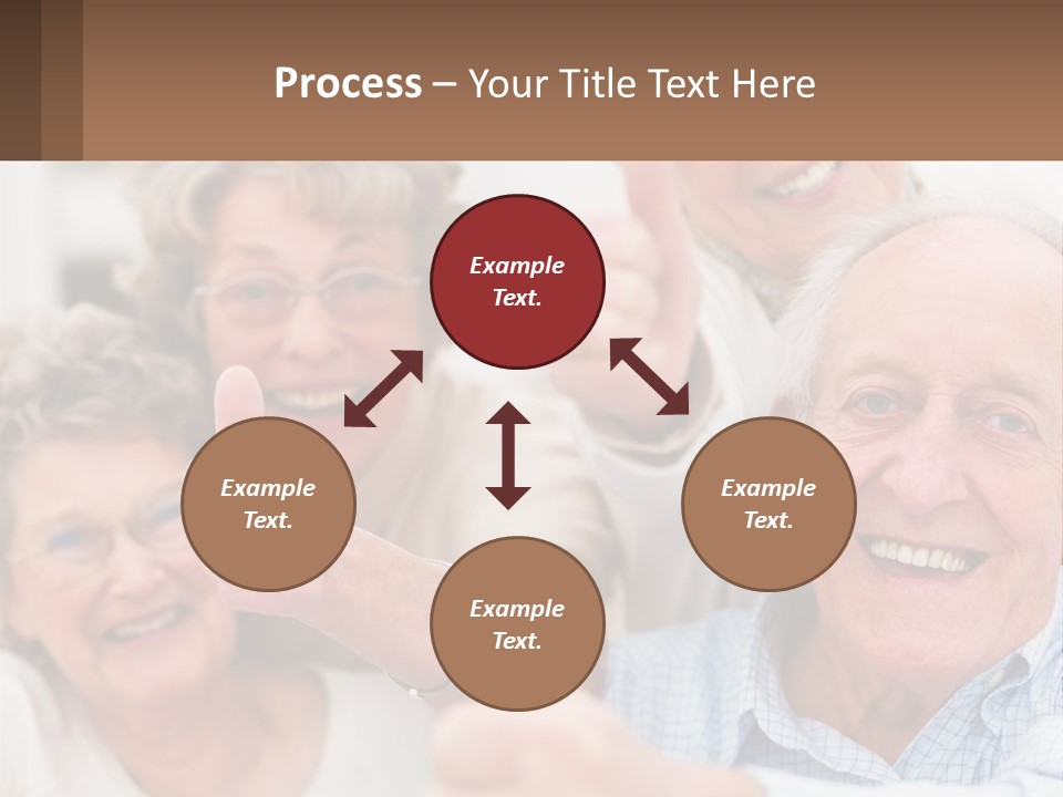 A Group Of Elderly People Giving Thumbs Up PowerPoint Template