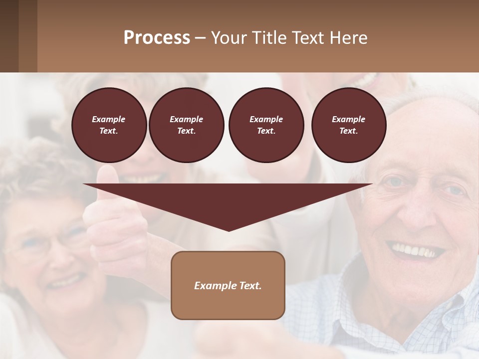 A Group Of Elderly People Giving Thumbs Up PowerPoint Template