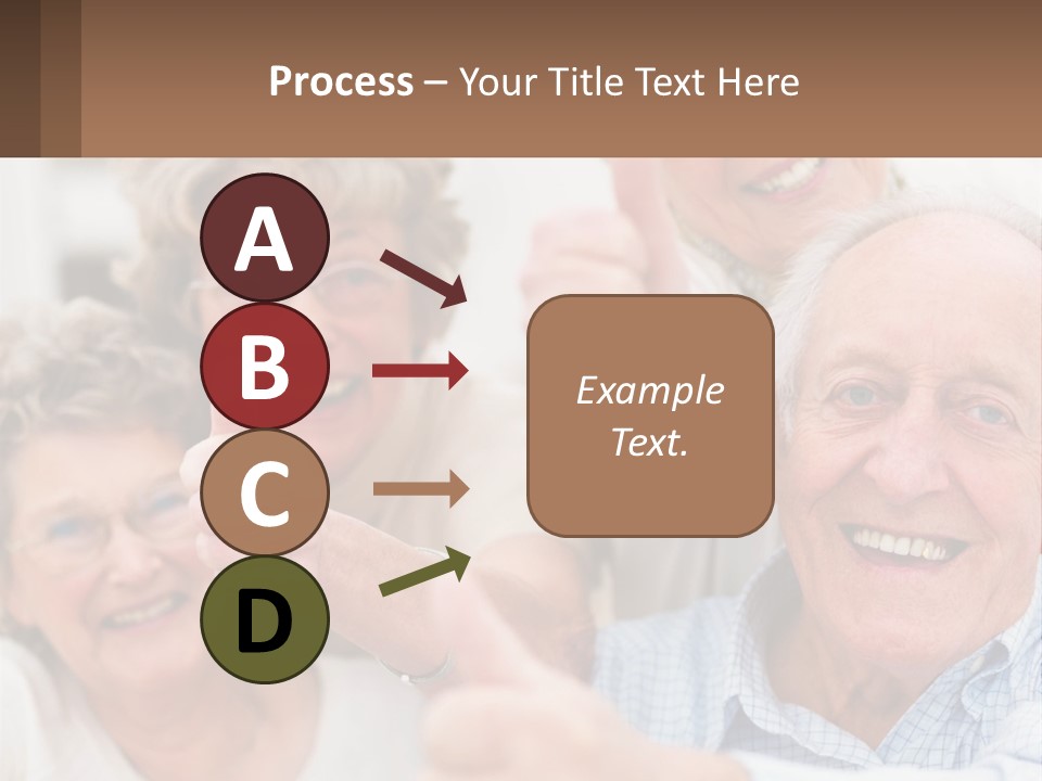 A Group Of Elderly People Giving Thumbs Up PowerPoint Template