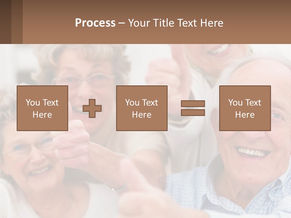A Group Of Elderly People Giving Thumbs Up PowerPoint Template