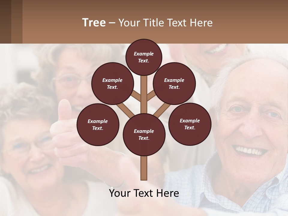 A Group Of Elderly People Giving Thumbs Up PowerPoint Template