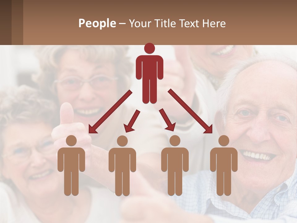 A Group Of Elderly People Giving Thumbs Up PowerPoint Template