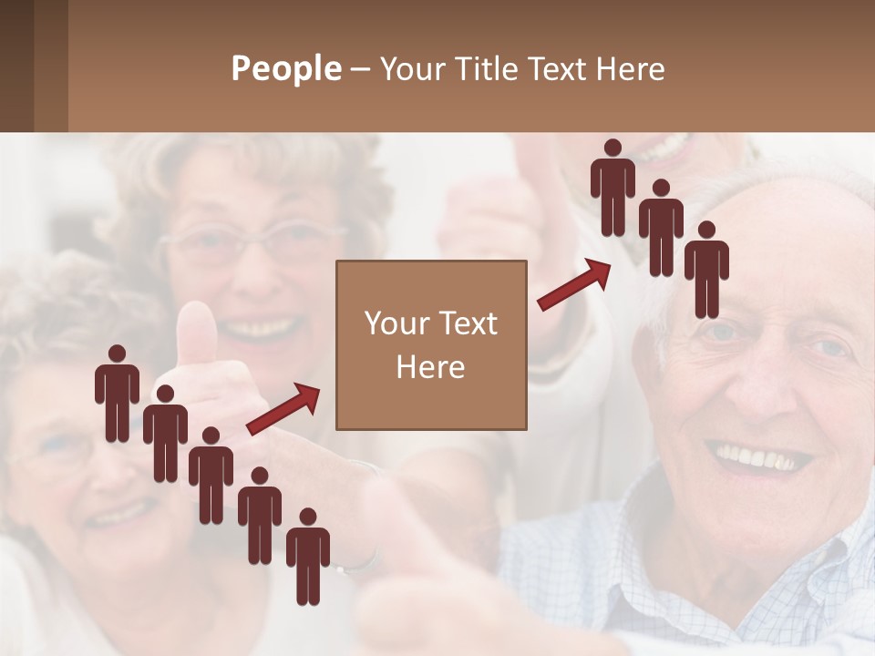 A Group Of Elderly People Giving Thumbs Up PowerPoint Template