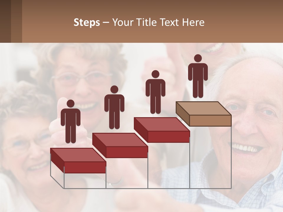 A Group Of Elderly People Giving Thumbs Up PowerPoint Template