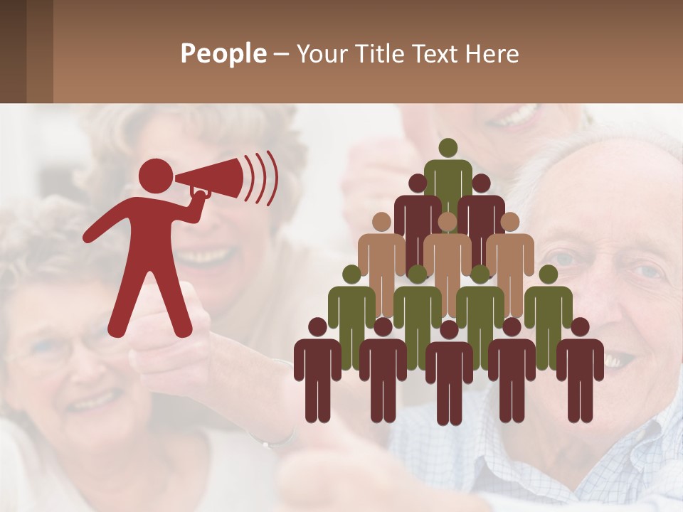 A Group Of Elderly People Giving Thumbs Up PowerPoint Template
