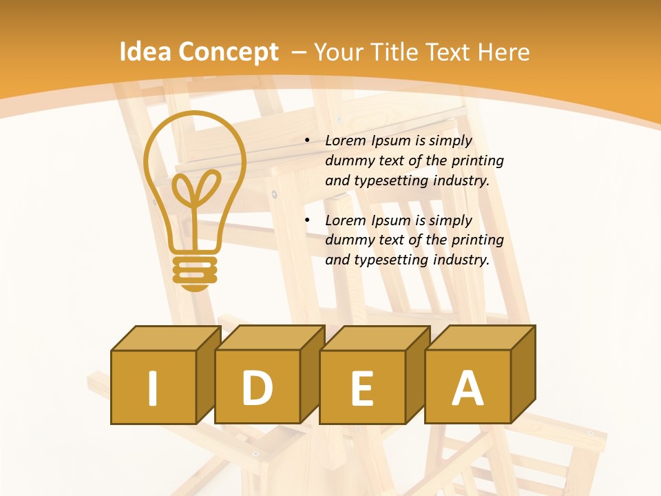 Pile Stacked Seat PowerPoint Template