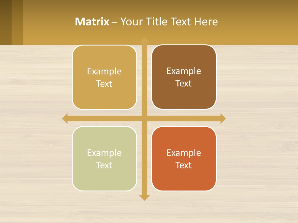 A Wooden Table With A Business Card On It PowerPoint Template