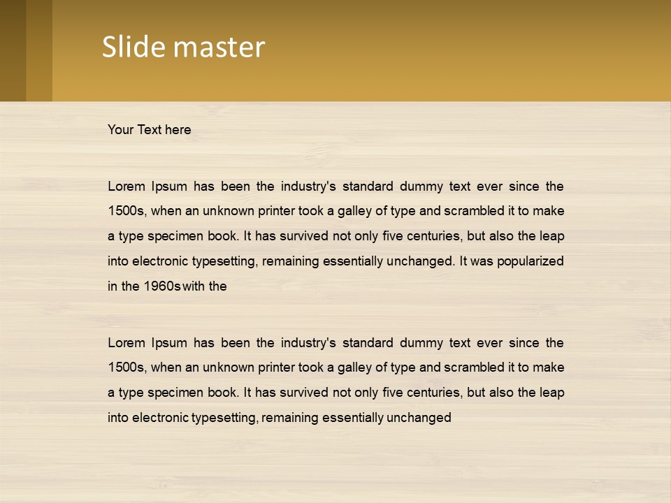 A Wooden Table With A Business Card On It PowerPoint Template