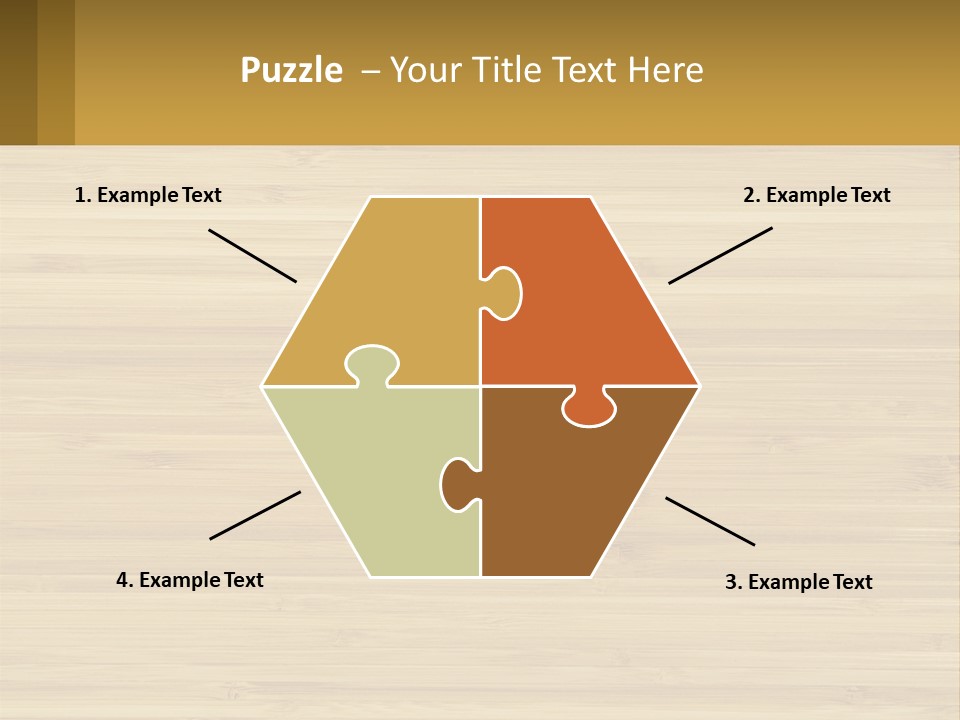 A Wooden Table With A Business Card On It PowerPoint Template
