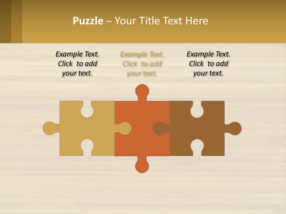 A Wooden Table With A Business Card On It PowerPoint Template