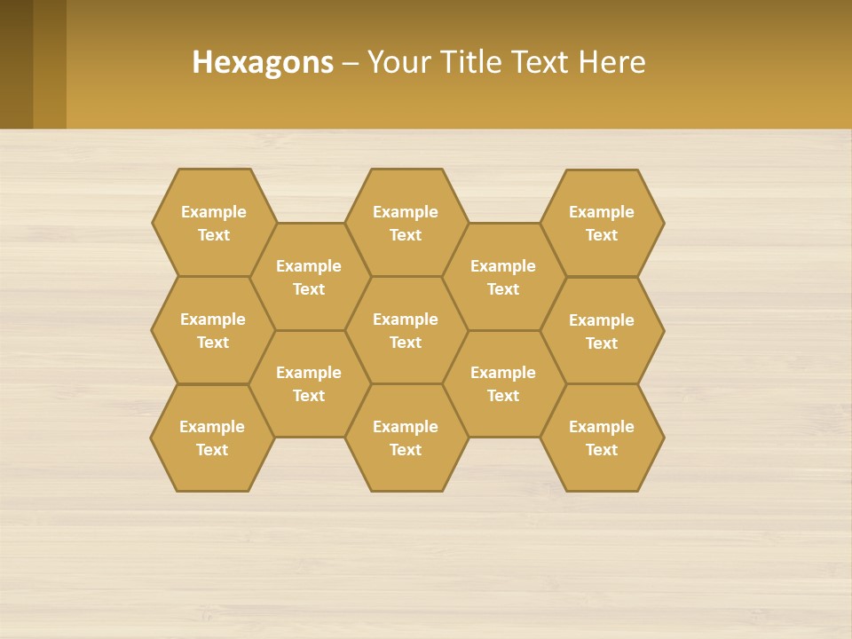 A Wooden Table With A Business Card On It PowerPoint Template