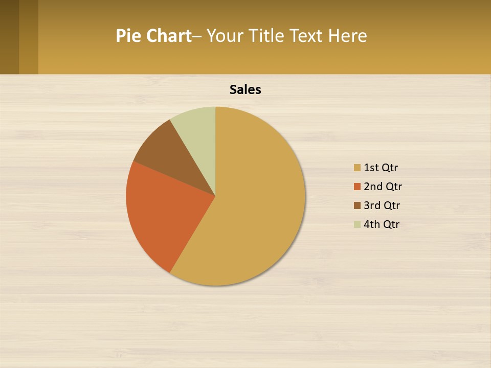 A Wooden Table With A Business Card On It PowerPoint Template