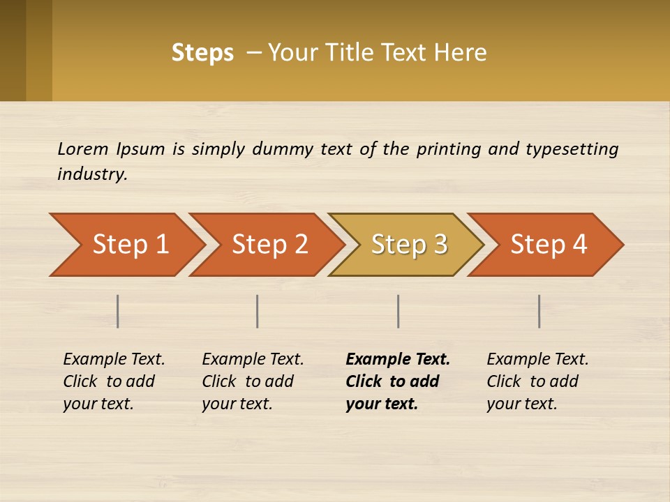 A Wooden Table With A Business Card On It PowerPoint Template