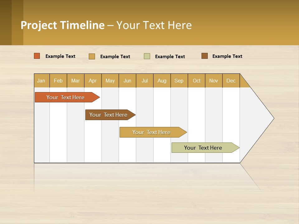 A Wooden Table With A Business Card On It PowerPoint Template