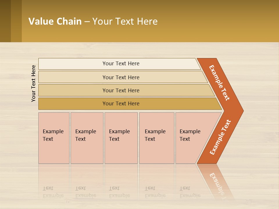 A Wooden Table With A Business Card On It PowerPoint Template