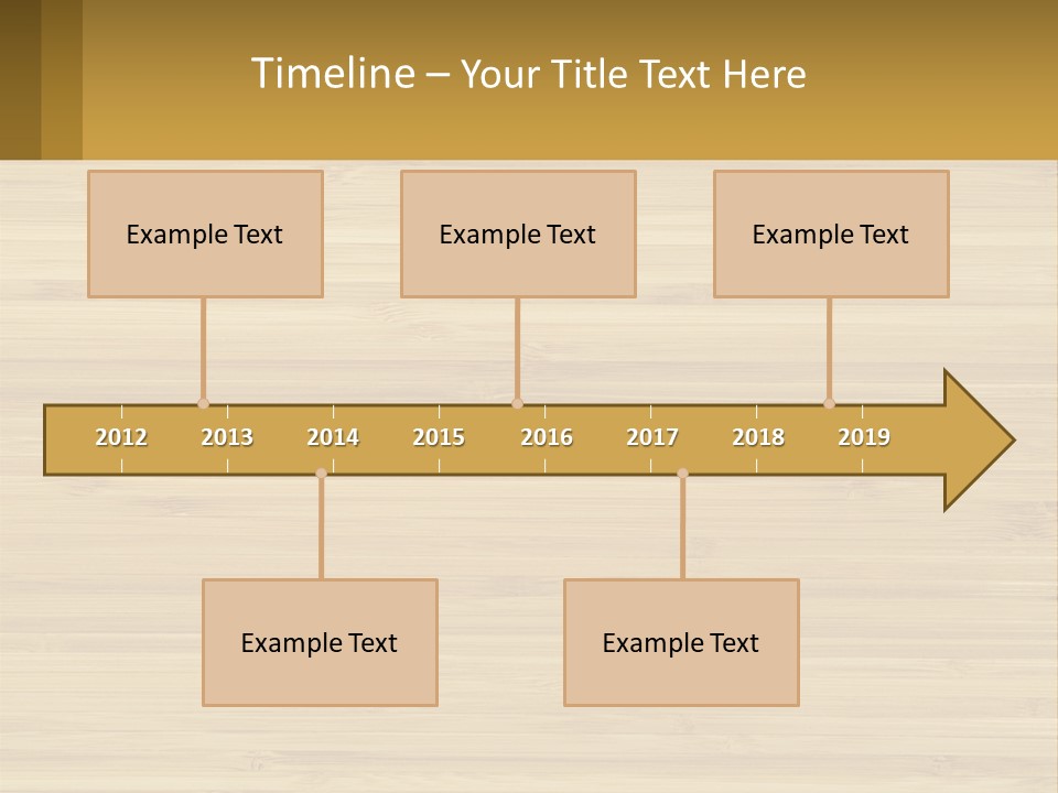 A Wooden Table With A Business Card On It PowerPoint Template