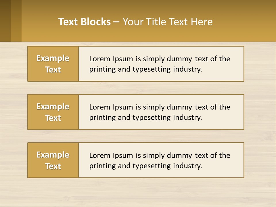 A Wooden Table With A Business Card On It PowerPoint Template
