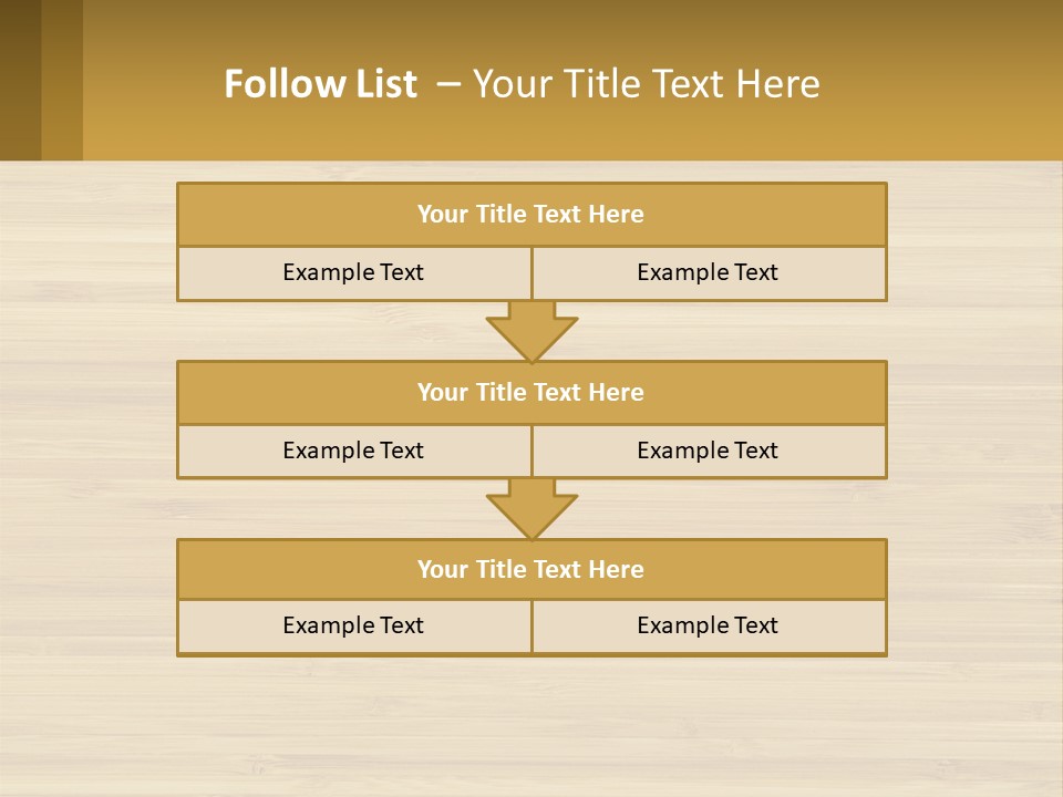 A Wooden Table With A Business Card On It PowerPoint Template
