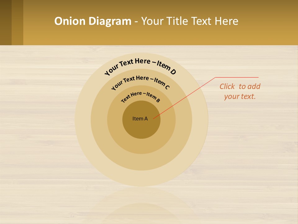 A Wooden Table With A Business Card On It PowerPoint Template