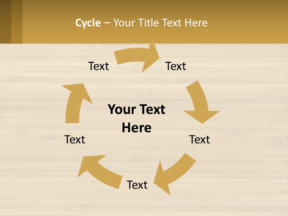 A Wooden Table With A Business Card On It PowerPoint Template