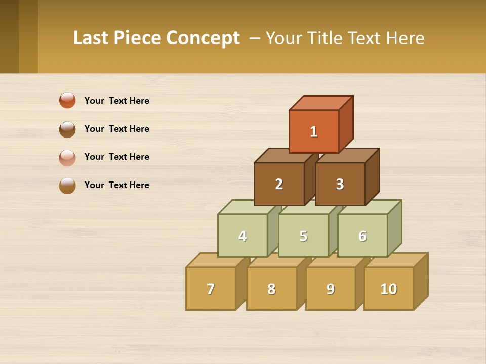 A Wooden Table With A Business Card On It PowerPoint Template
