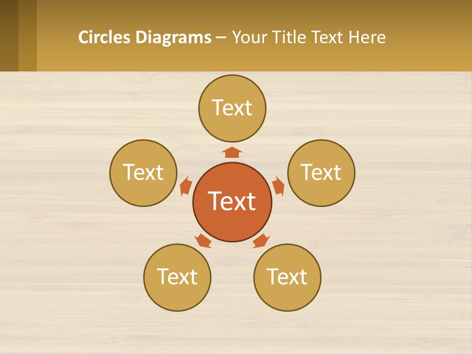 A Wooden Table With A Business Card On It PowerPoint Template