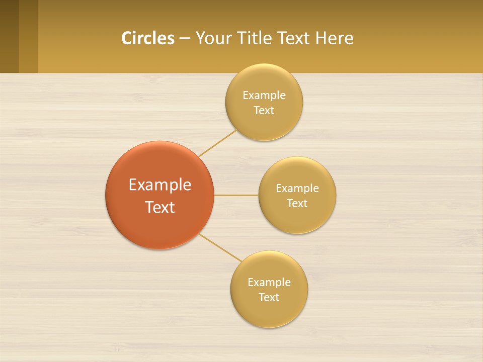A Wooden Table With A Business Card On It PowerPoint Template