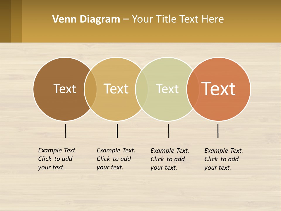 A Wooden Table With A Business Card On It PowerPoint Template