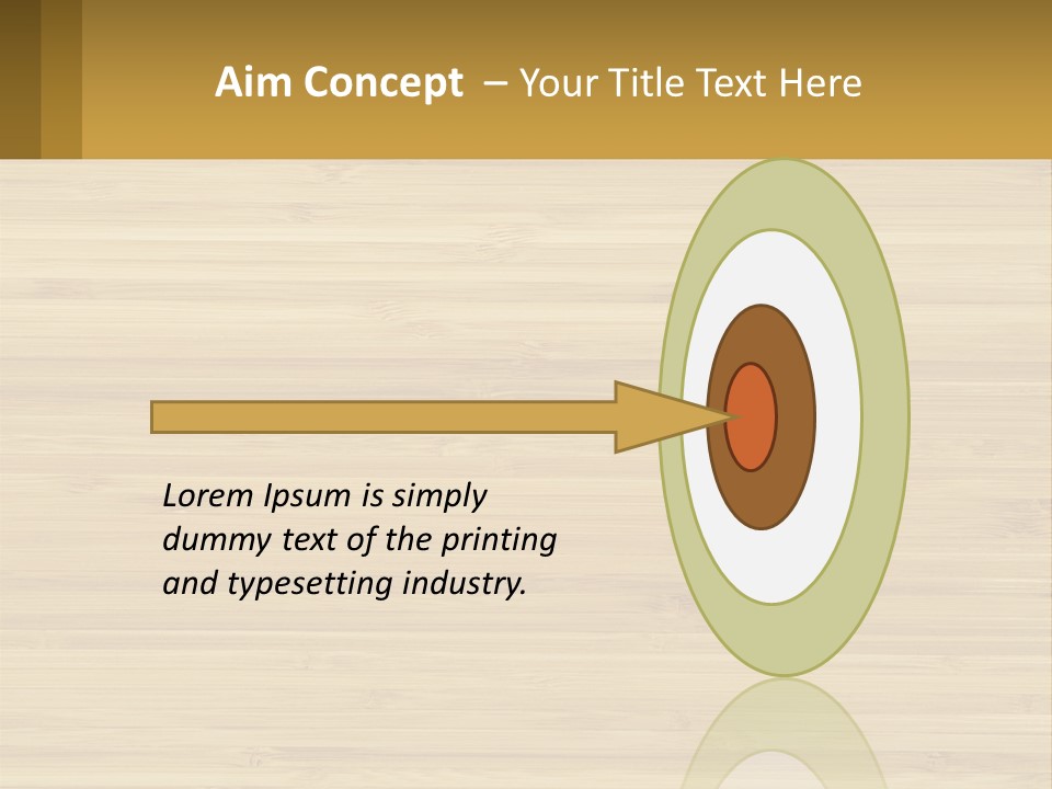 A Wooden Table With A Business Card On It PowerPoint Template