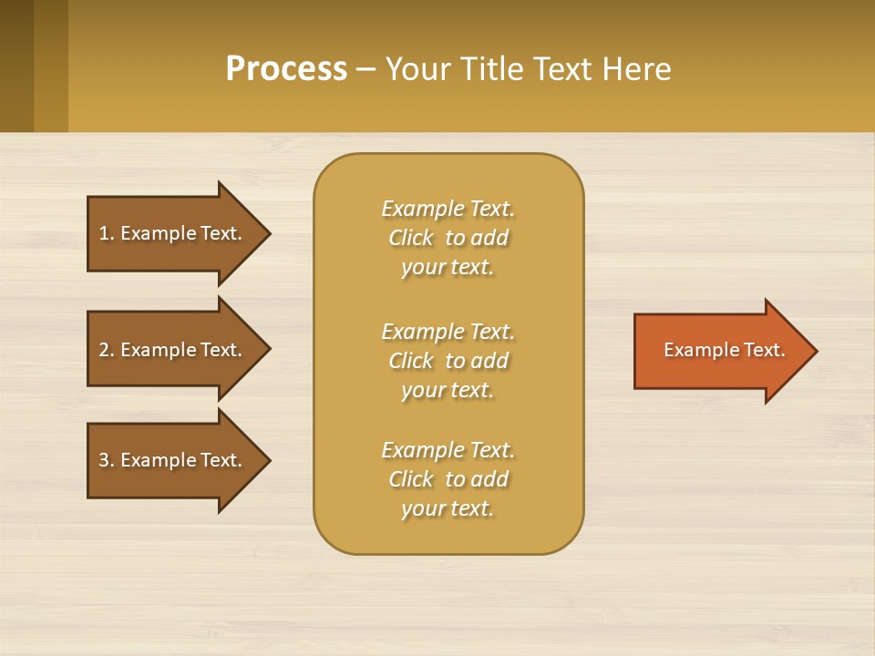 A Wooden Table With A Business Card On It PowerPoint Template