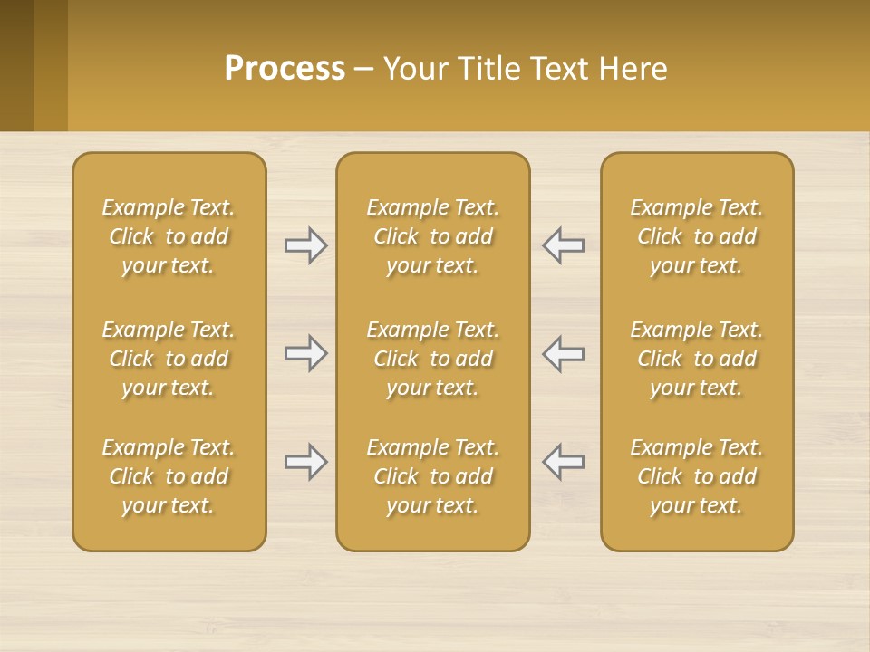 A Wooden Table With A Business Card On It PowerPoint Template
