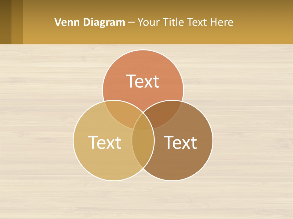 A Wooden Table With A Business Card On It PowerPoint Template