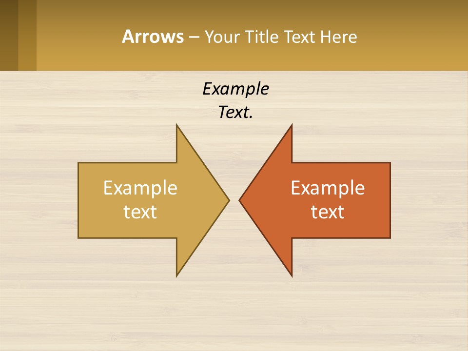 A Wooden Table With A Business Card On It PowerPoint Template