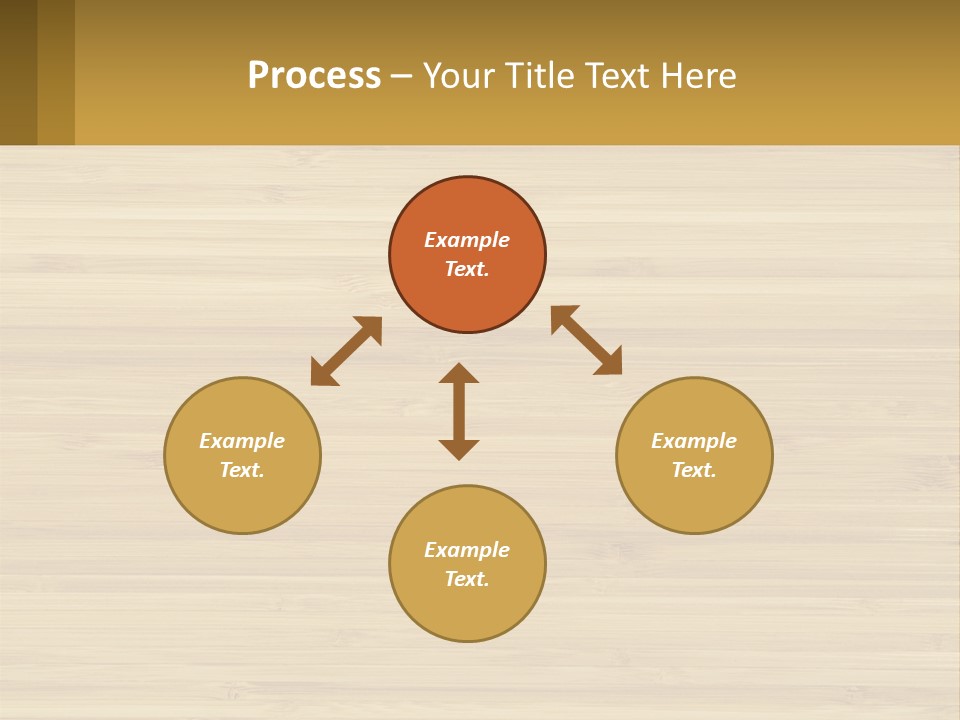 A Wooden Table With A Business Card On It PowerPoint Template