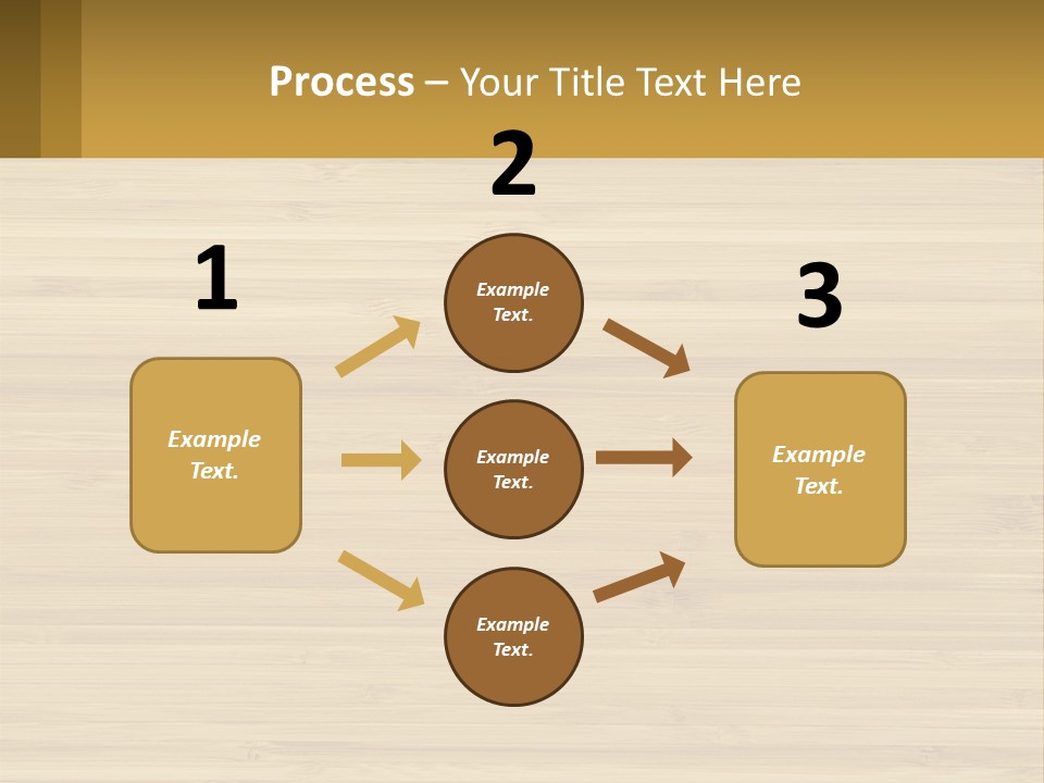 A Wooden Table With A Business Card On It PowerPoint Template